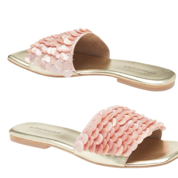 Jeffrey Campbell Women's Slide Sandals Gold and Pink Size 8 - Picture 11 of 11